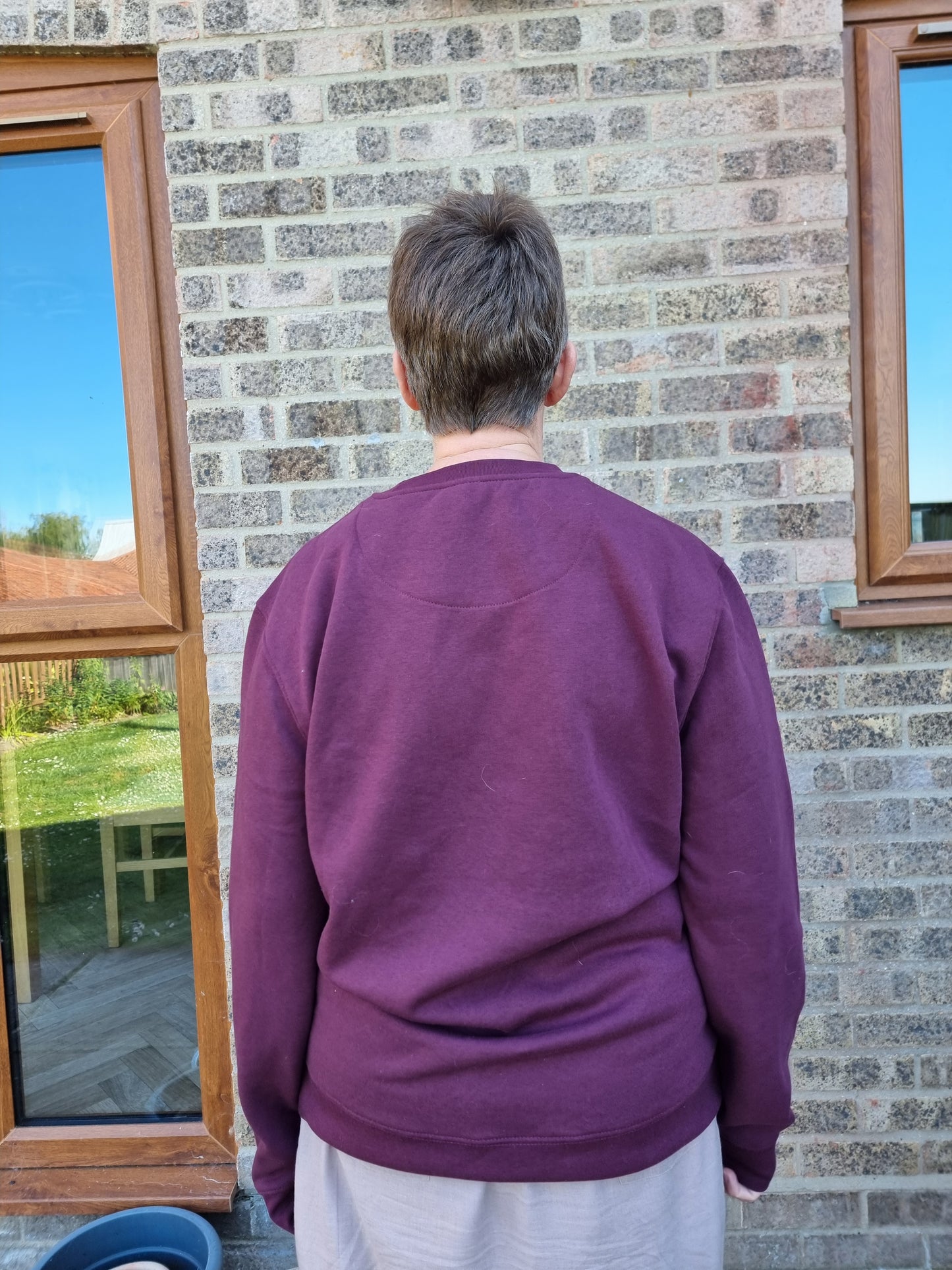 plum sweatshirt (upcycled)
