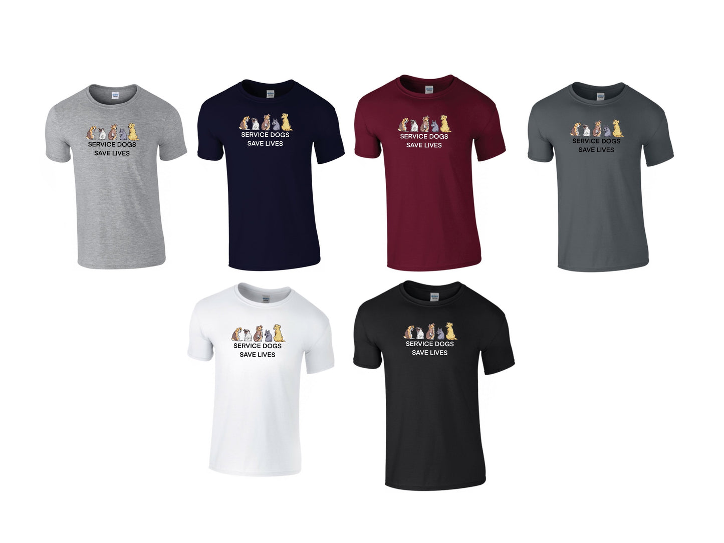 Service dogs save lives t shirt
