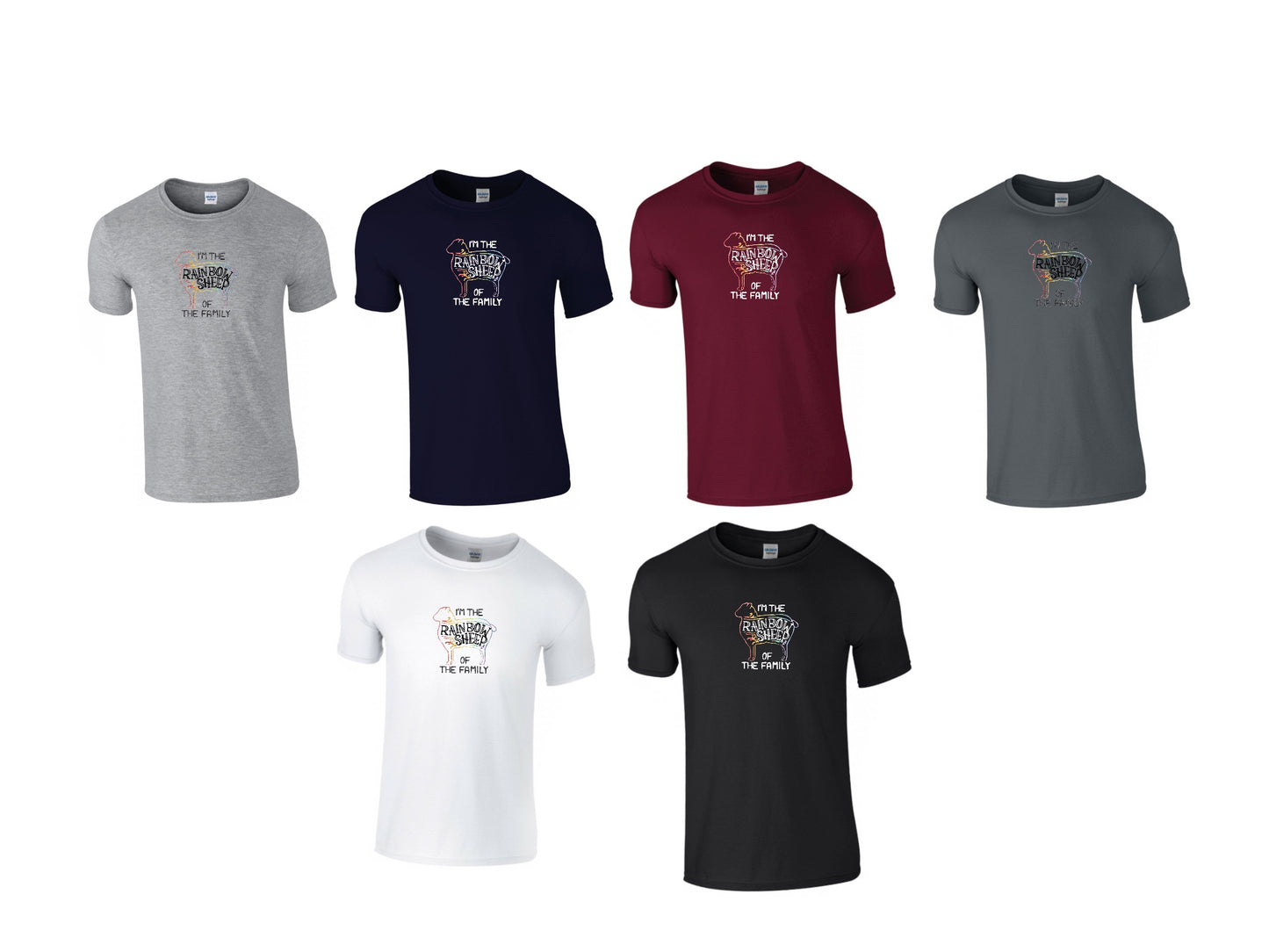 Rainbow sheep t shirt