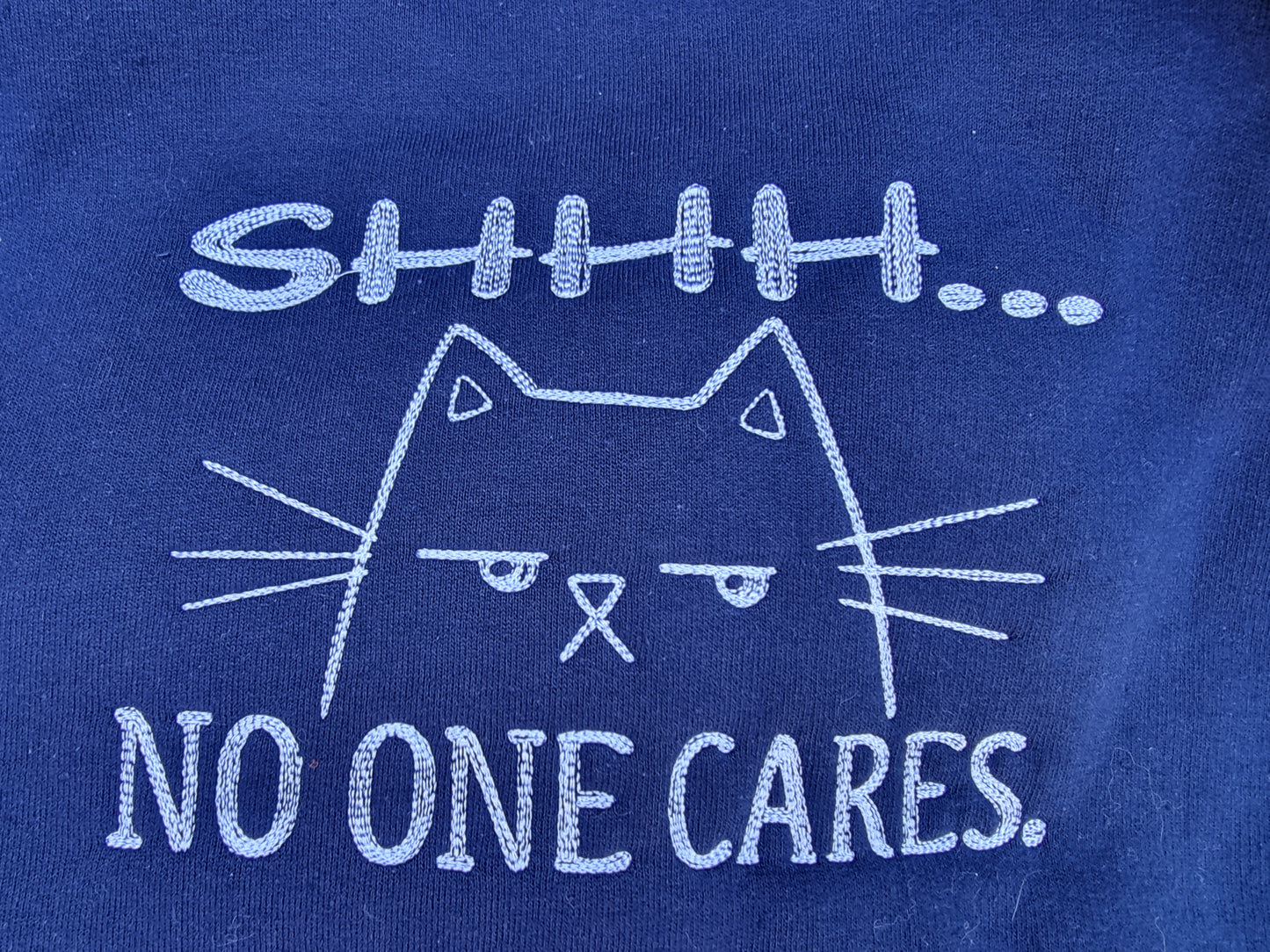 Shh noone cares hoodie
