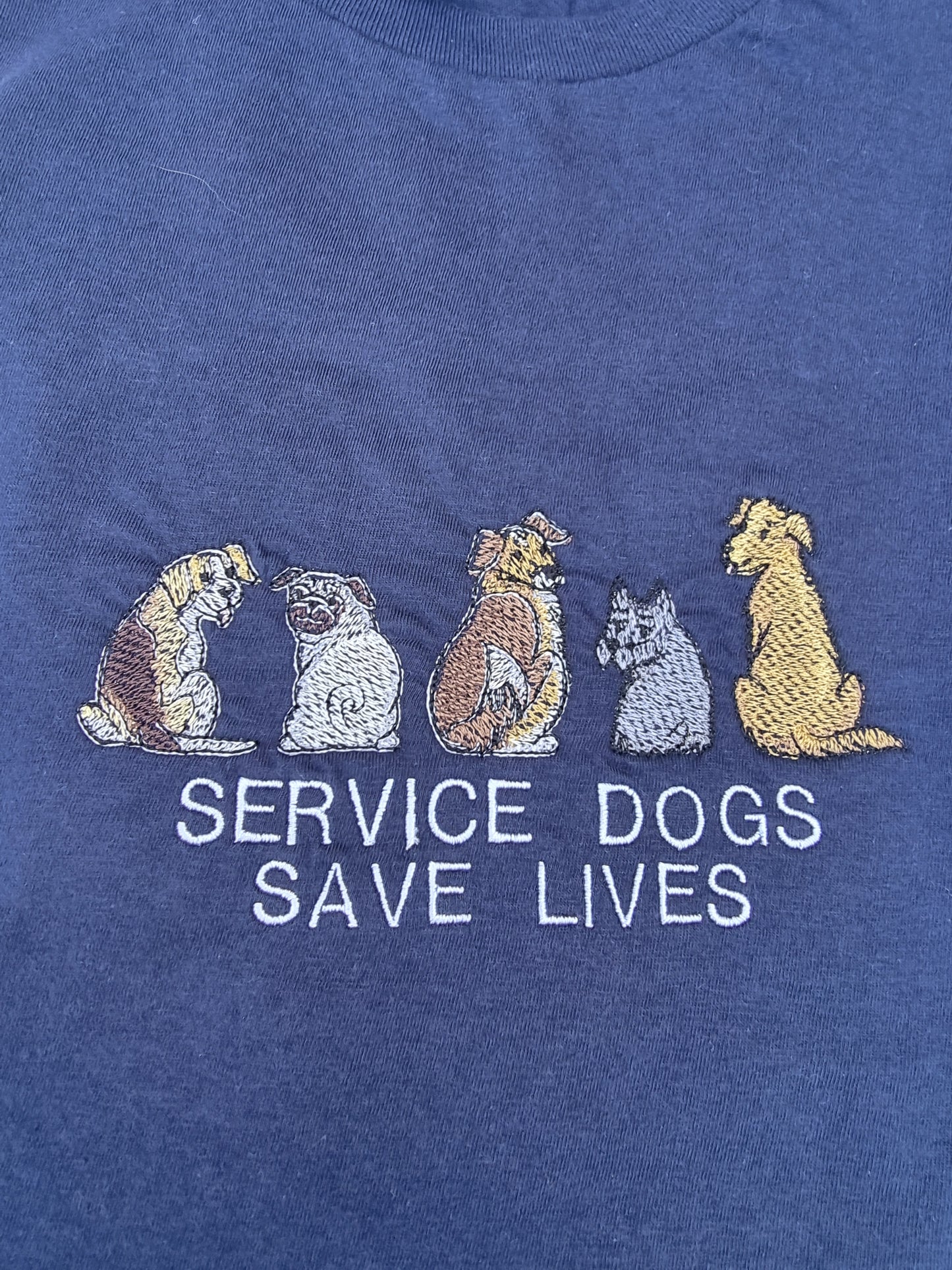 Service dogs save lives seconds t shirt second