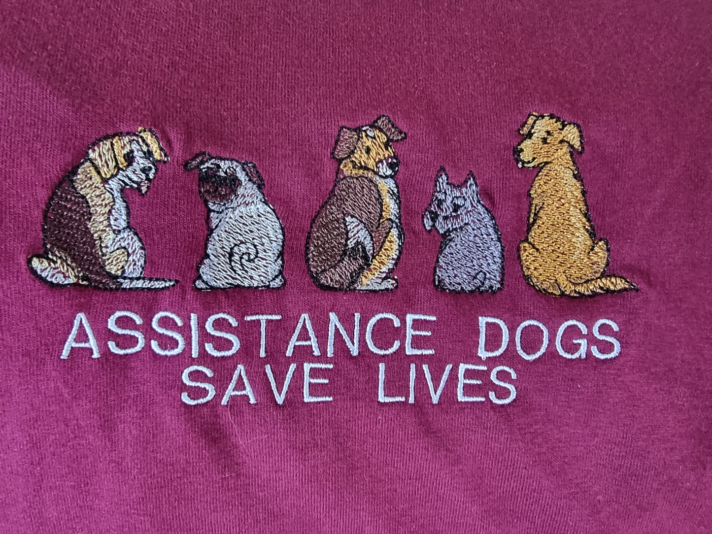 Assistance dogs save lives t shirt