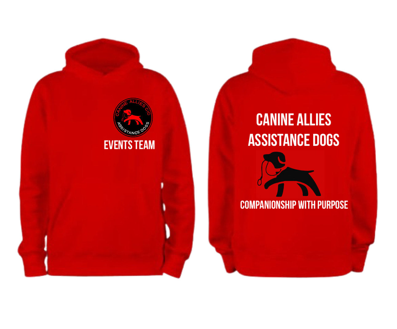 Canine Allies staff zipped hoodie