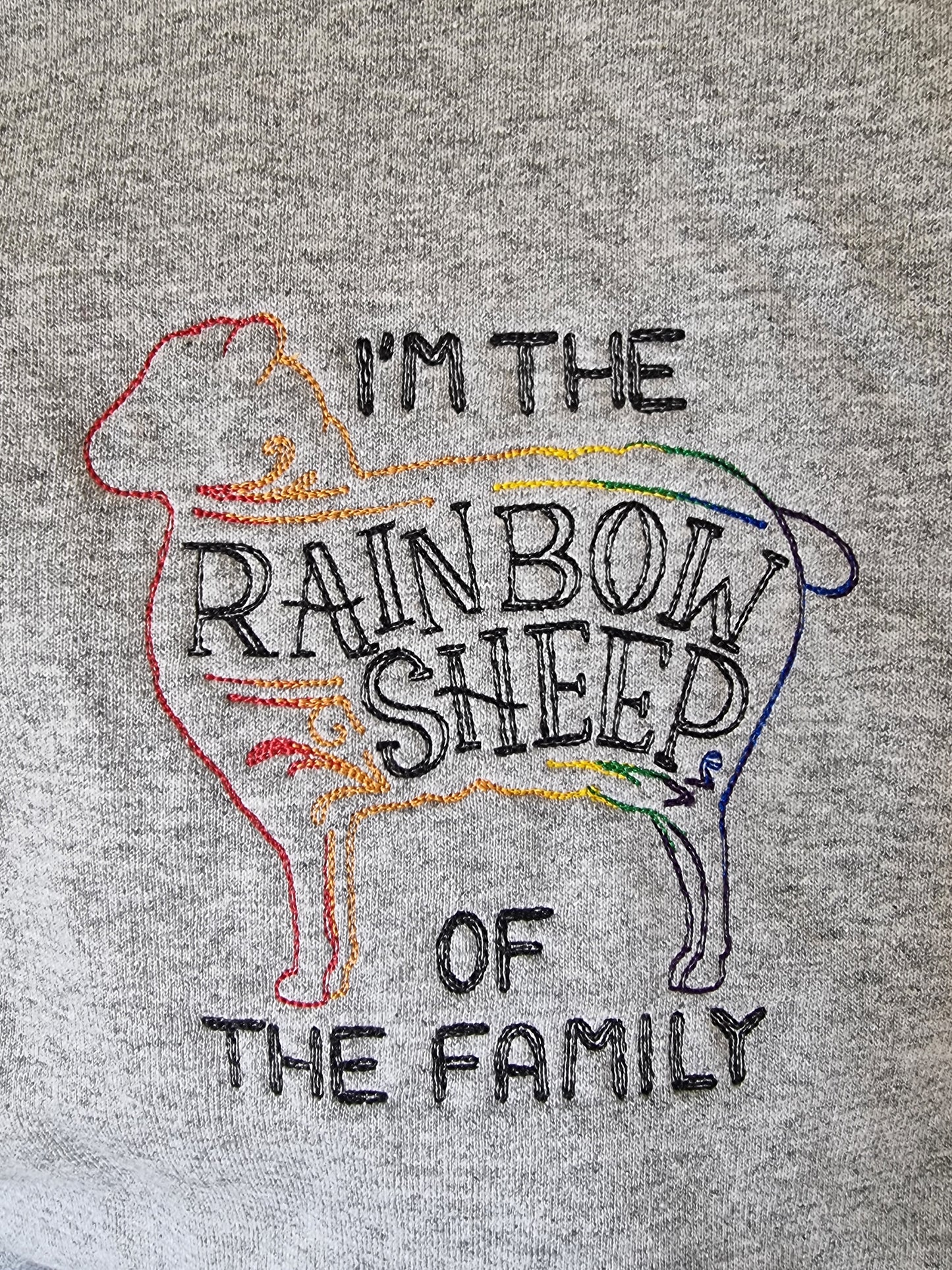 Rainbow sheep hoodie