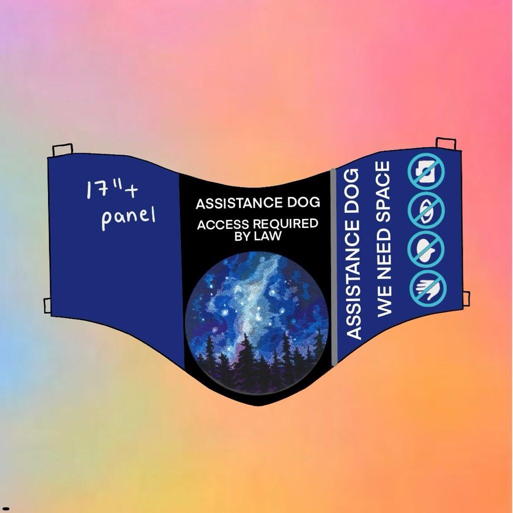 Predesigned assistance dog vests