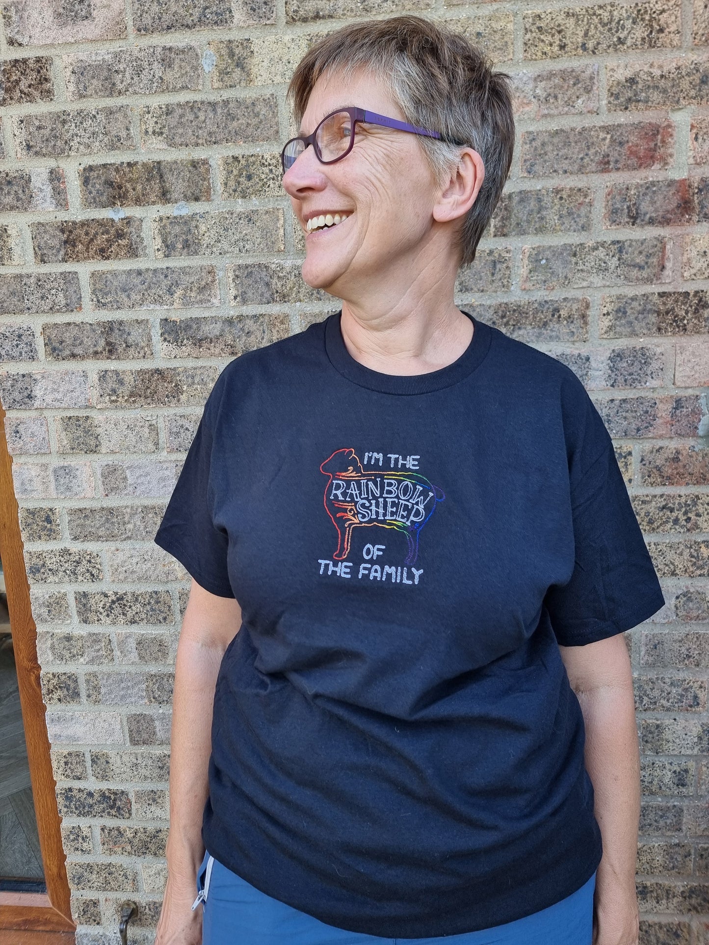 Rainbow sheep t shirt