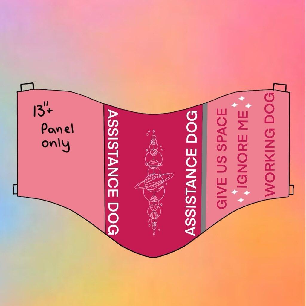 Predesigned assistance dog vests