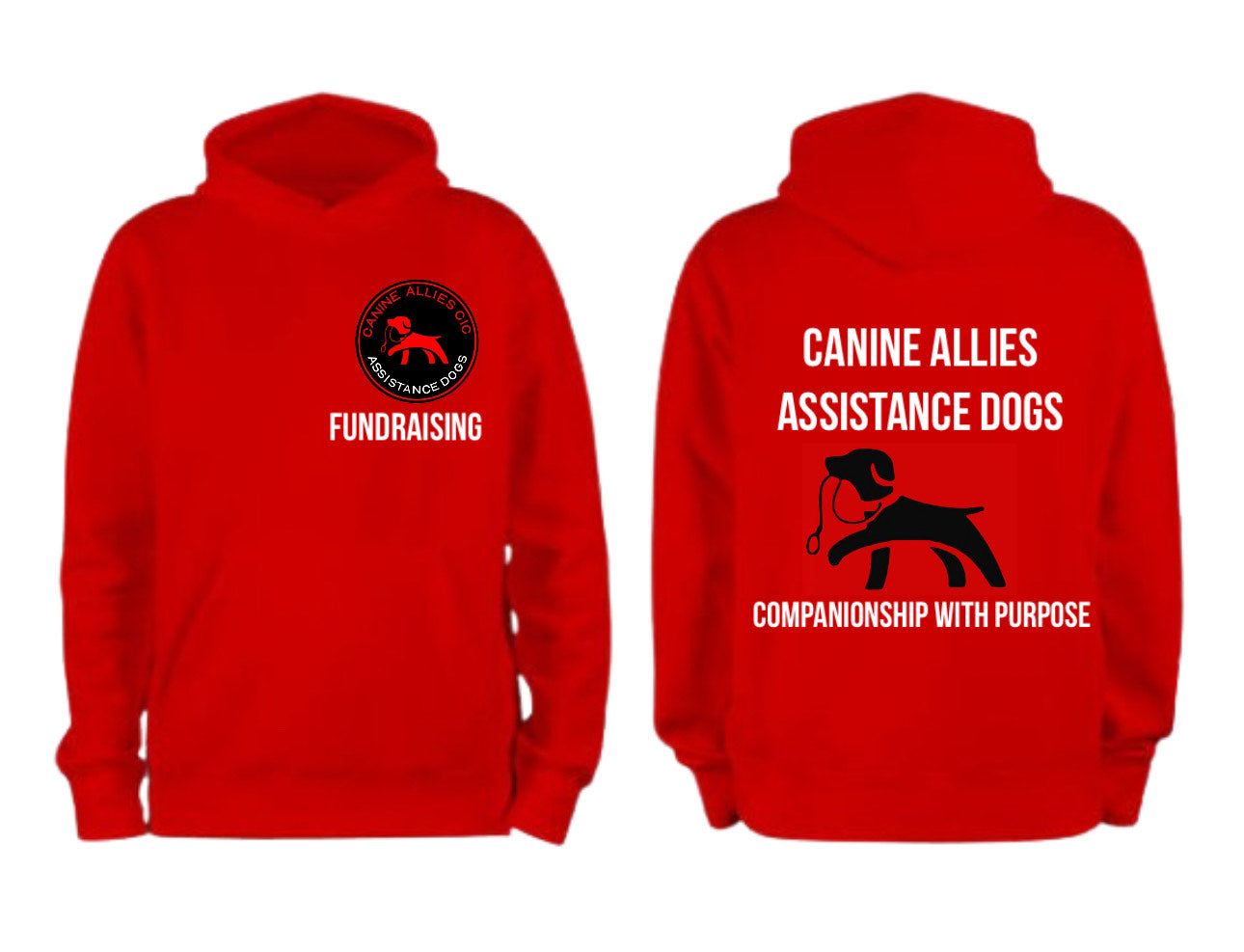 Canine Allies staff zipped hoodie