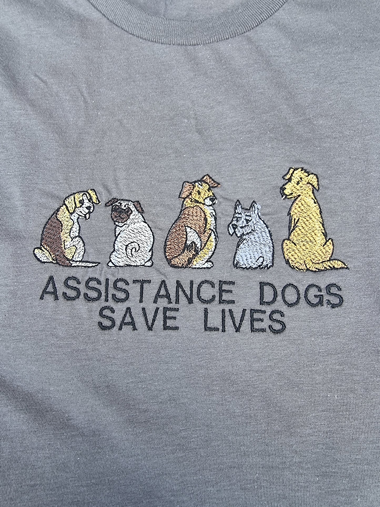 Assistance dogs save lives t shirt