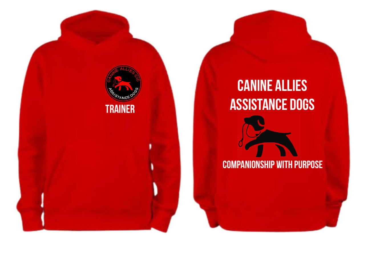 Canine Allies staff zipped hoodie