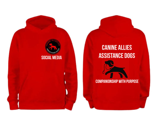 Canine Allies staff zipped hoodie