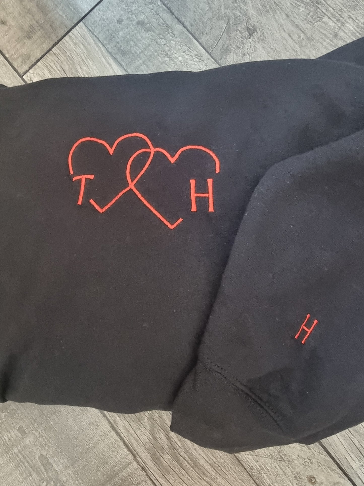 Matching initials hoodie